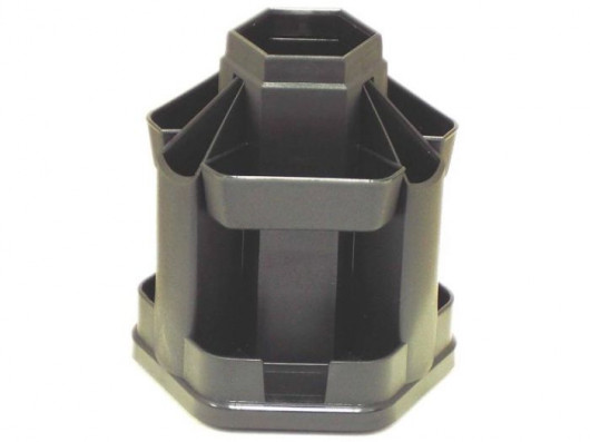 Підставка для ручок і канцтоварів обертова велика В61 (160*160 мм.), чорн. КіП — фото 2