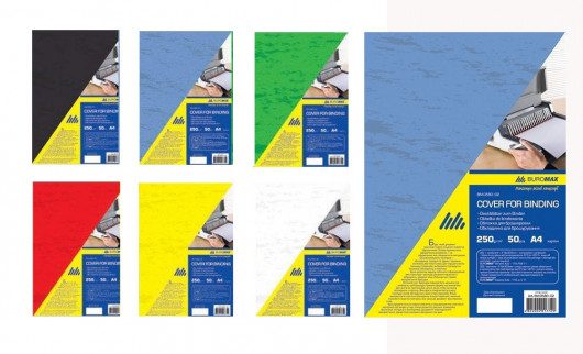 Обкладинки Delta 250г/м2, 50шт/уп., зелен. BuroMax — фото 4