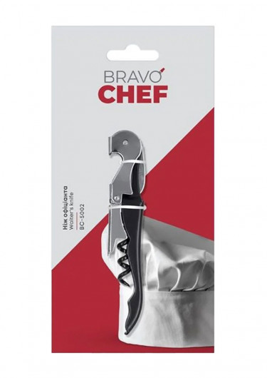 Нож официанта малый, открывалка для бутылок + штопор (BC-5002) BRAVO CHEF - фото 3