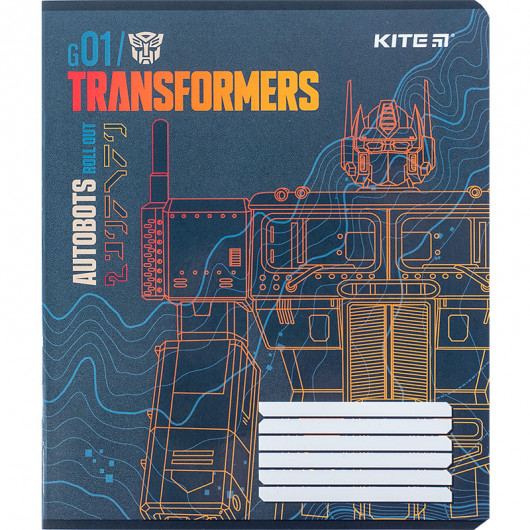 Тетрадь 18 лист., в кл., гибр. лак + УФ лак, Transformers (TF24-236) Kite - фото 17