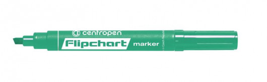 Маркер для фліпчарта (для писання на папері) кліноподібний наконечник, 1-4,6мм., зелен. Centropen — фото 3