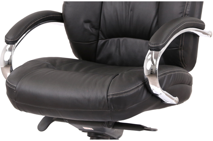 Крісло для керівника Бадалона CH MB (Шкіра LC-A), чорн. АКЛАС — фото 21
