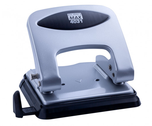 Дырокол на 2 отверстия, до 30 листов BM.4031, металлический, 133*114*93мм., серебр. BuroMax - фото 2
