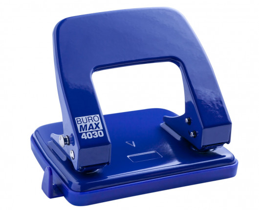 Дырокол на 2 отверстия, до 25 листов BM.4030, металлический, 122*108*54мм., син. BuroMax - фото 2