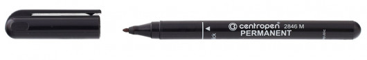 Маркер перманентный, круглое острие 1мм.(M) 2846, черн. Centropen - фото 4