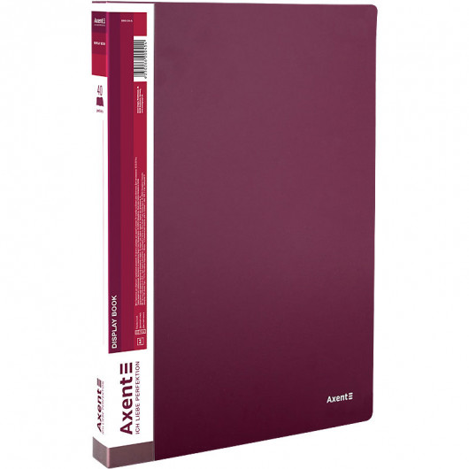 Папка на 40 файлов, бордо Axent - фото 5