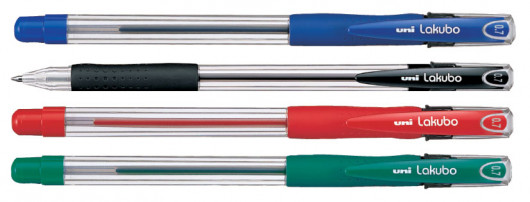 Ручка шариковая Lakubo micro, 0,7мм., корпус прозр., стержень черн. Uni - фото 6