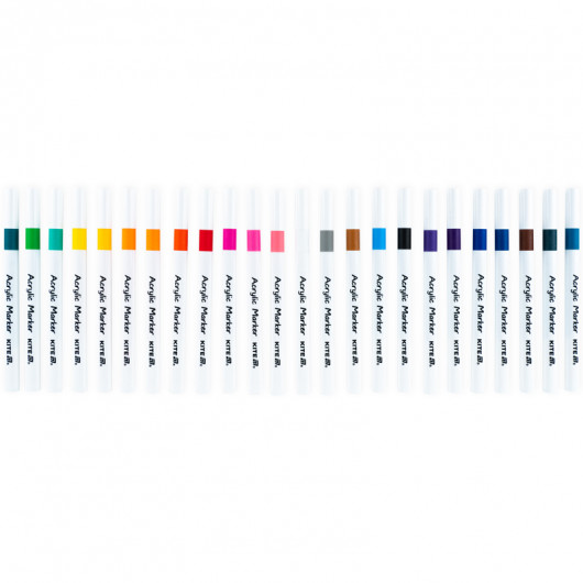 Маркеры акриловые, набор 24шт, Kite Creative Kite - фото 7