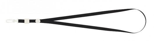 Шнурок для бейджа с карабином, ширина 10мм., длина 460мм., черн. BuroMax - фото 2