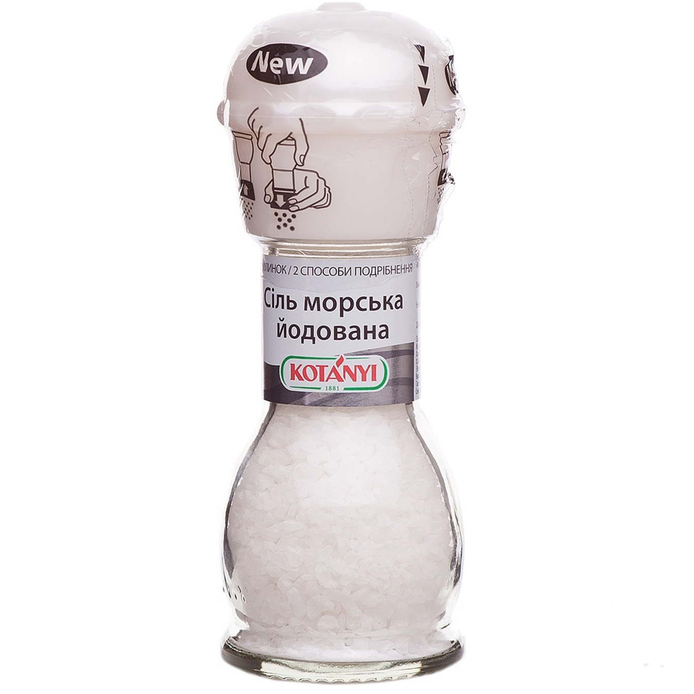 Сіль морська йодована, 92г., млинок KOTANYI - фото 1