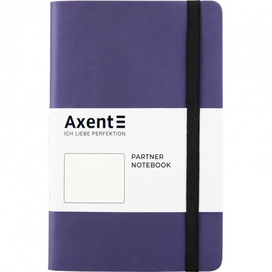 Книга записная Partner Soft, 125*195, 96 л, точ., синяя Axent - фото 7