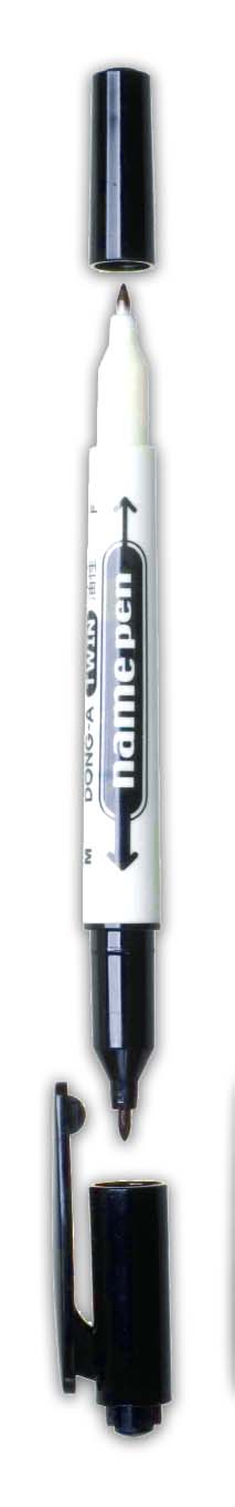 Маркер перманентный для CD/DVD 1-2мм., двусторонний, черн. Dong-A - фото 1