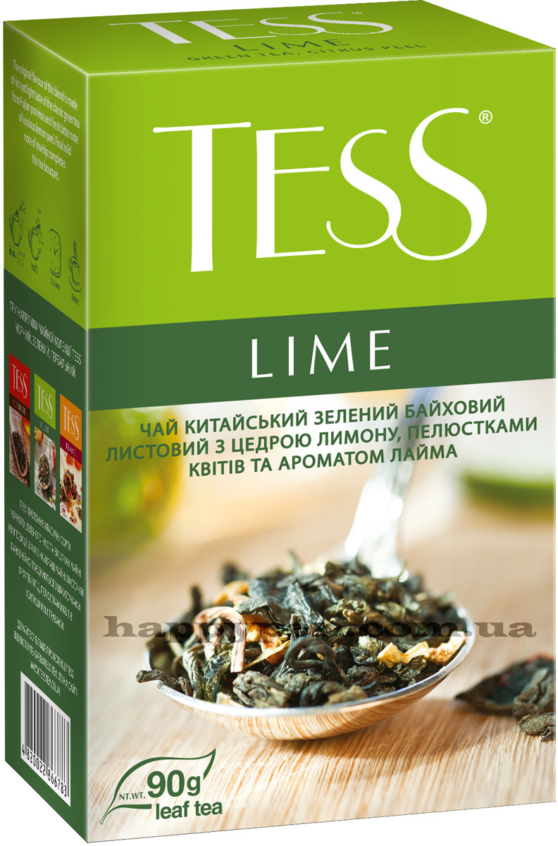 Чай зелений ароматизований Lime, 90г Tess - фото 1
