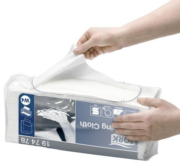 Протирочный материал для полировки, 1-сл., 38,5*42,8см., 125шт./уп., бел. W4 Tork - фото 1