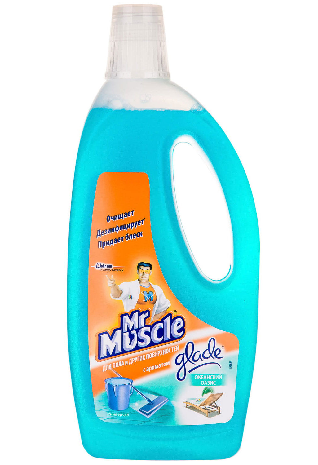 Засіб універсальний для миття підлоги та інших поверхонь Mr Muscle Океанський оазис, 750мл. MR. MUSCLE — фото 1
