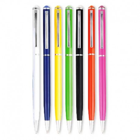 Ручка кулькова автоматична CRISTALLO з кристалом Swarovski, стерж. син., мет. корп., асорті Penmate - фото 1