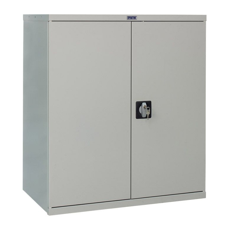 Шкаф архивный 1 полка (930*850*500мм.) метал., замок, серый Практик - фото 2