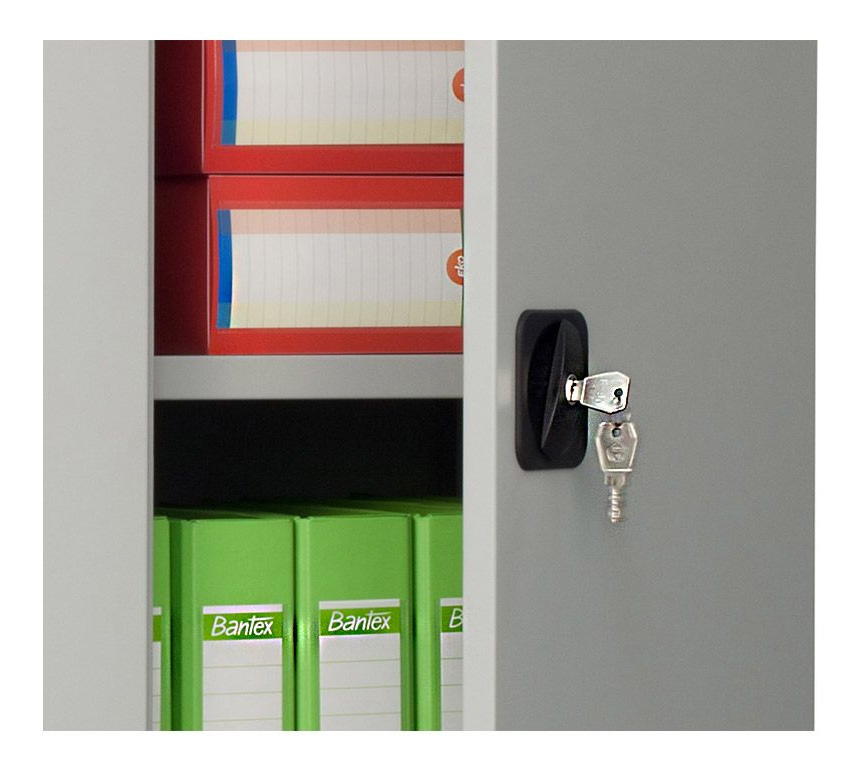 Шкаф архивный 1 полка (930*850*500мм.) метал., замок, серый Практик - фото 3