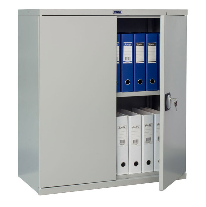 Шафа архівна на 1 полицю (1000*1000*500) металева з замком, сірий Практик - фото 1