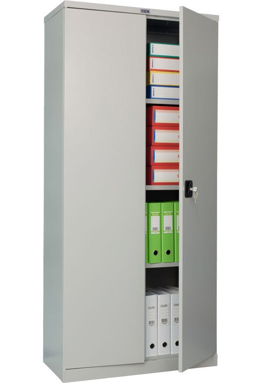 Шафа архівна на 4 полиці (1900*1000*500) металева з замком, сірий Практик - фото 1