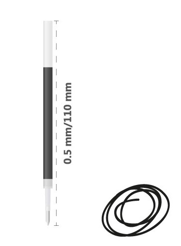 Стрижень гелевий для Zone U-KNOCK, накінечник 0,5мм, товщина лінії 0,29мм., чорн. Dong-A - фото 3