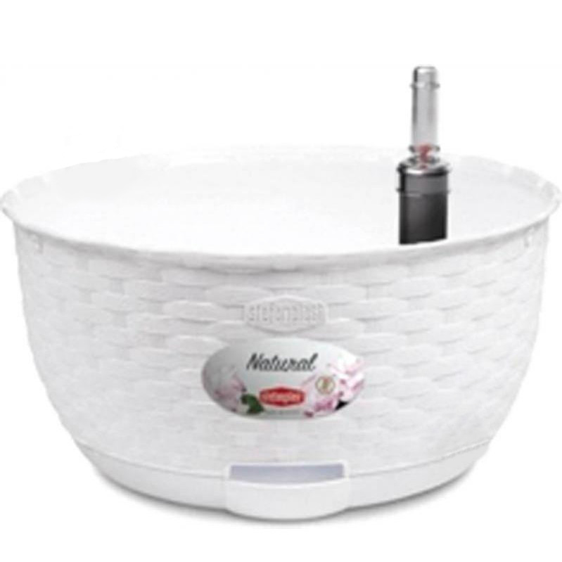 Кашпо подвесное с функцией автополива 30*14,5см, бел. Италия - фото 1