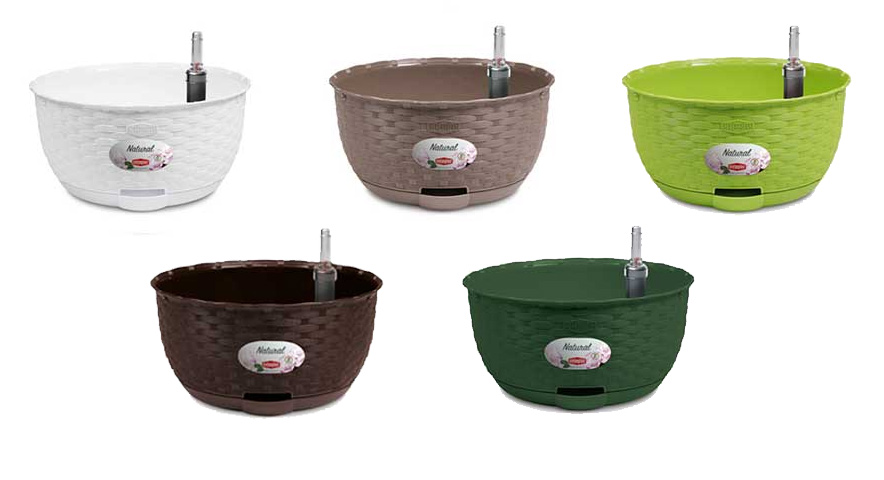 Кашпо подвесное с функцией автополива 30*14,5см, бел. Италия - фото 2