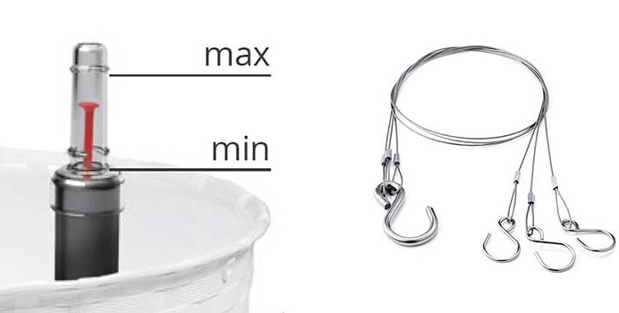 Кашпо подвесное с функцией автополива 30*14,5см, бел. Италия - фото 4