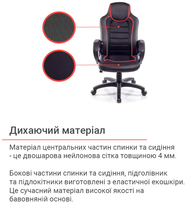 Крісло для керівника Астон PL TILT, чорн. АКЛАС — фото 12