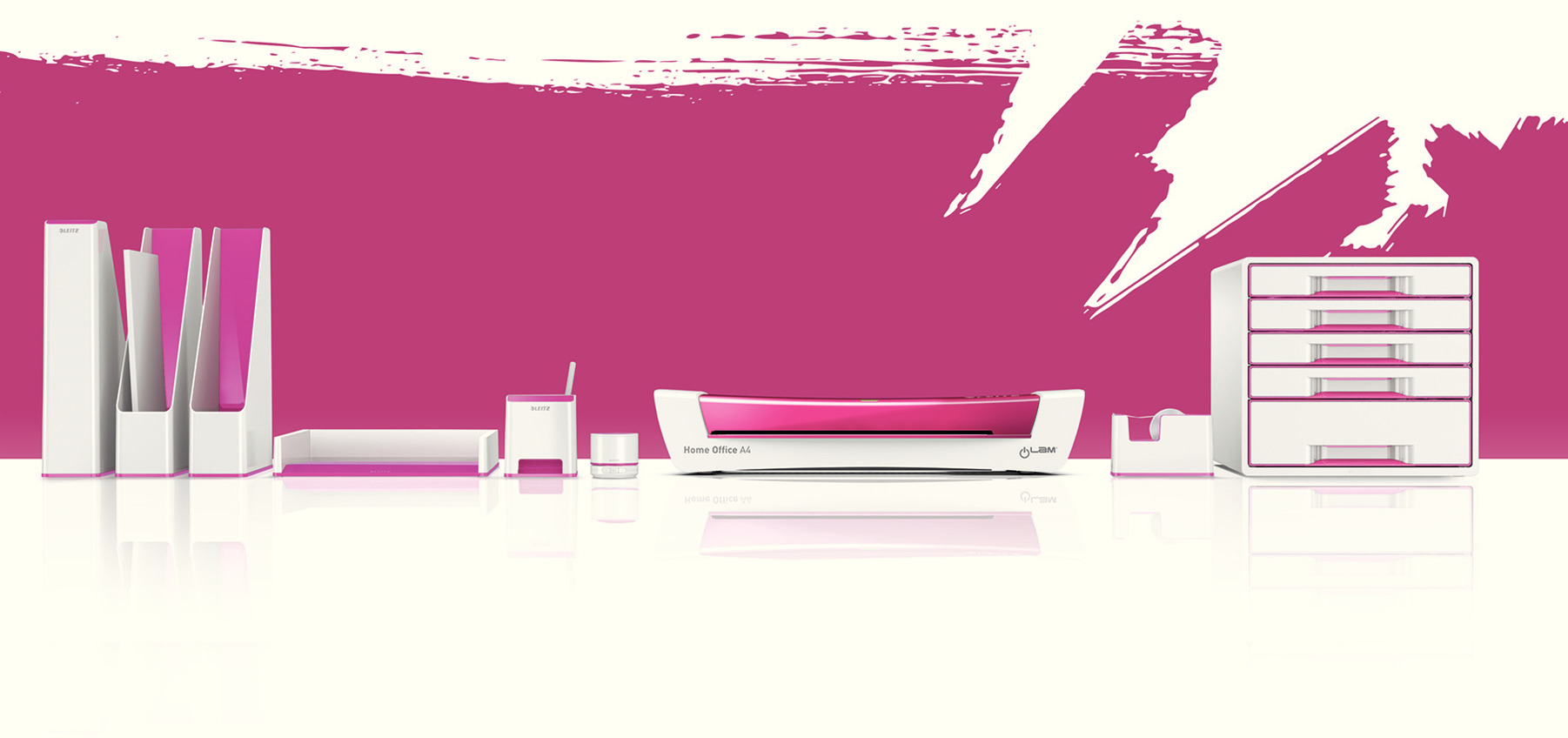 Лоток горизонтальный Wow Duo Colour, метал., розов. LEITZ - фото 4