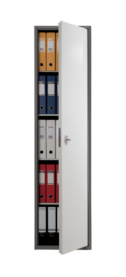 Шкаф бухгалтерский 4 полки, (1800*460*340мм.) метал., замок, графит AIKO - фото 1