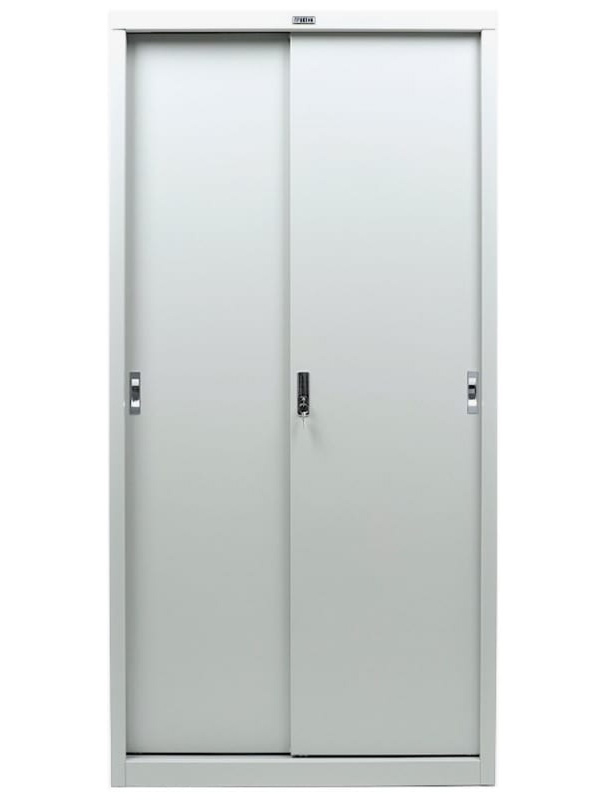 Шкаф бухгалтерский 3 полки, 2 двери, (1830*915*458мм.) метал., замок, серый Практик - фото 2