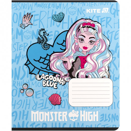 Тетрадь 12 лист., кл., софт тач + УФ лак, Monster High (MH25-232) Kite - фото 16