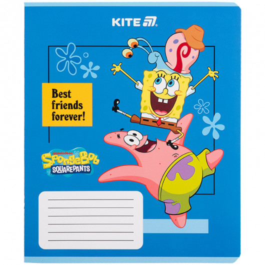 Зошит 12 арк., кл., софт тач + УФ лак, Sponge Bob (SB25-232) Kite — фото 12