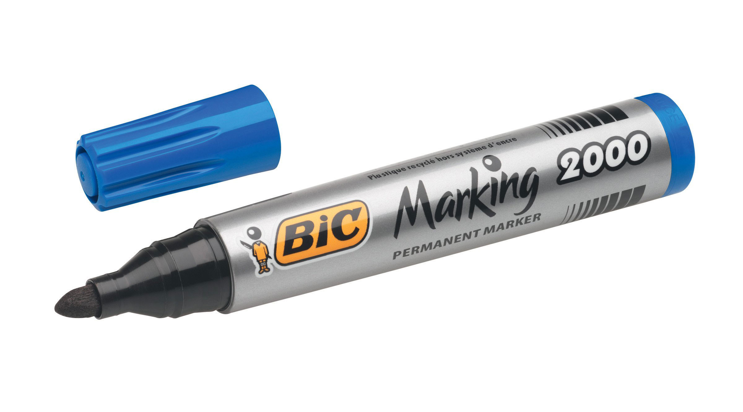 Маркер перманентный 2000,  круглое острие 2,5мм., син. Bic - фото 4