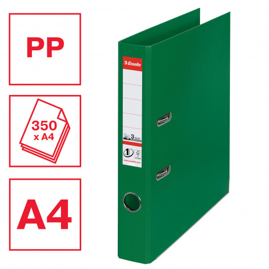 Регистратор 5см. А4 (PP), No.1 Power, зелен. Esselte - фото 9