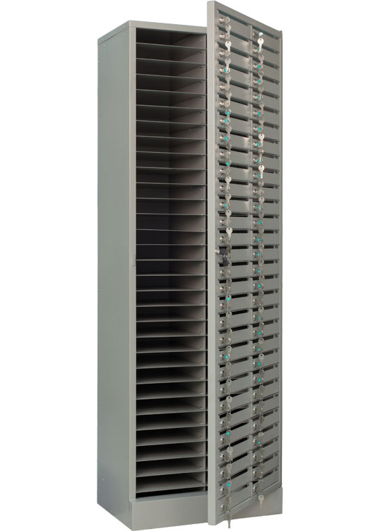 Шафа абонентська, 60ячеек з замками (1803*600*408мм.) Метал., сірий Практик - фото 1