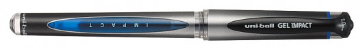 Гелева ручка Uni-ball Gel Impact 1,0мм., корпус серо-чорн., ст. син. Uni — фото 8