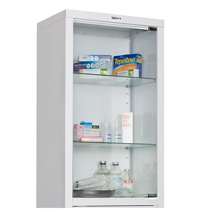 Шафа медична HILFE MD 2 двері, 4 полиці (1655/1716*500*320) метал., замок, біл. Hilfe - фото 2
