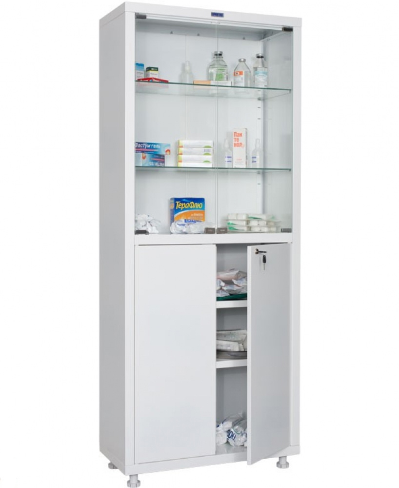 Шкаф медицинский HILFE MD 4 двери, 4 полки (1655/1755*700*320) метал., замок, бел. Hilfe - фото 1