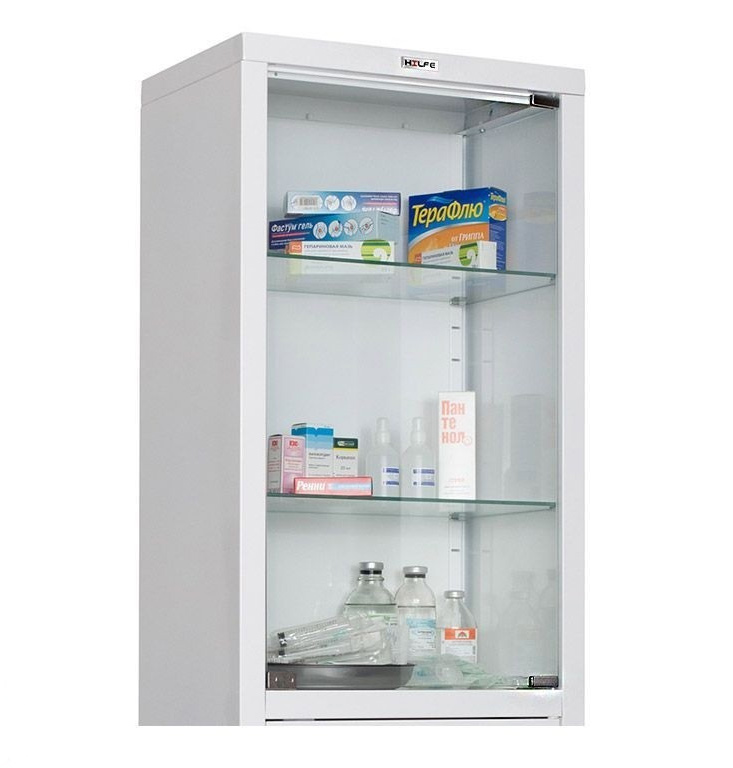 Шкаф медицинский HILFE MD 2 двери, 4 полки (1750/1850*600*400) метал., замок, бел. Hilfe - фото 2