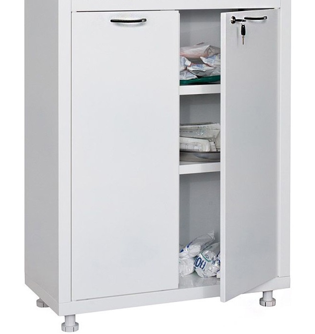 Шкаф медицинский HILFE MD 4 двери, 4 полки (1750/1850*800*400) метал., замок, бел. Hilfe - фото 4