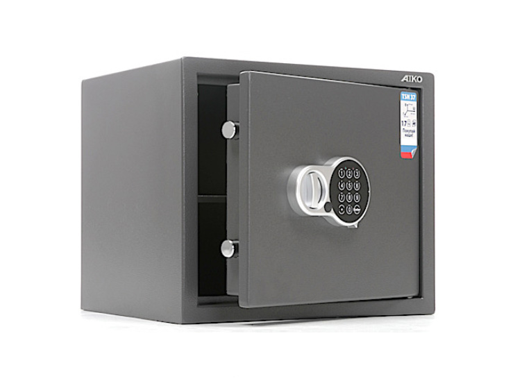 Сейф офисный (370*435*381мм.) электронный кодовый замок, 1 полка TSN.37-EL, темно-сер. AIKO - фото 3