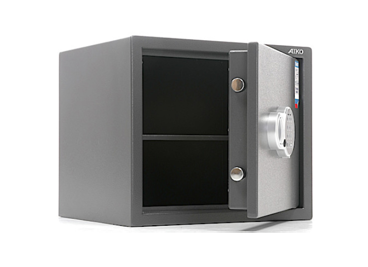 Сейф офисный (370*435*381мм.) электронный кодовый замок, 1 полка TSN.37-EL, темно-сер. AIKO - фото 4