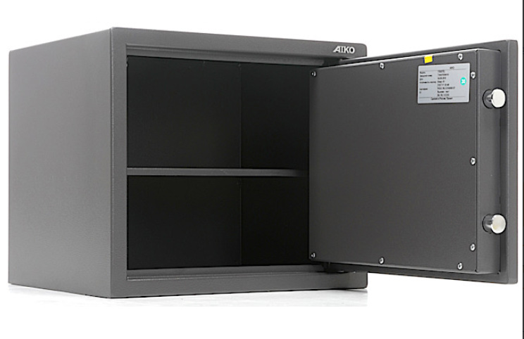 Сейф офисный (370*435*381мм.) электронный кодовый замок, 1 полка TSN.37-EL, темно-сер. AIKO - фото 5