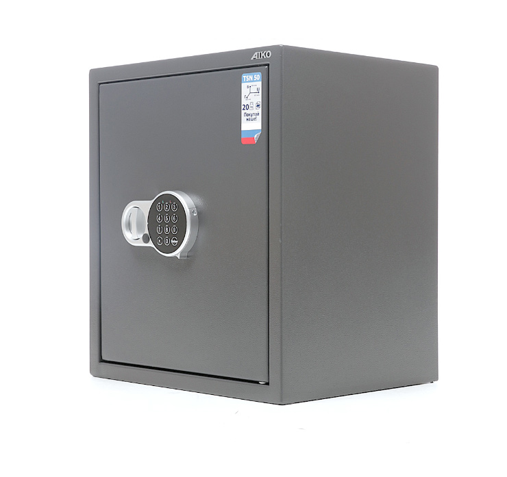 Сейф офисный (500*435*381мм.) электронный кодовый замок, 1 полка TSN.50-EL, серый AIKO - фото 2