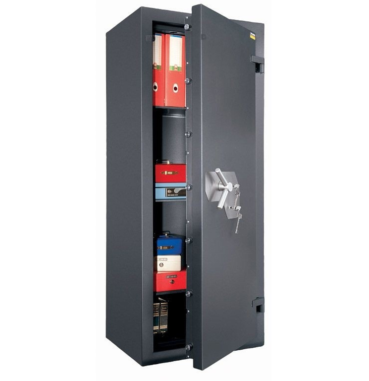 Сейф взломостойкий (1660*680*510мм.) два ключевых замка, 4 полки, 3 класс, Форт -1668.KL, графит Valberg - фото 1