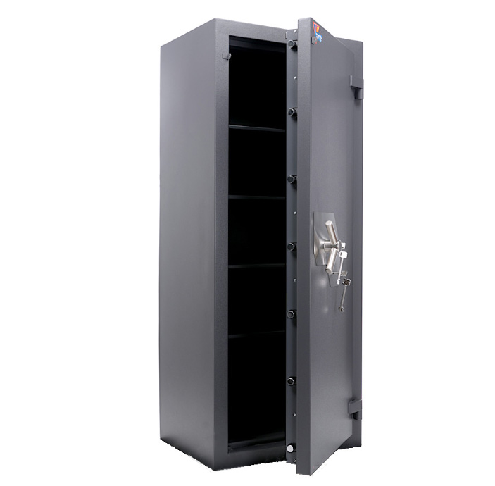 Сейф взломостойкий (1660*680*510мм.) два ключевых замка, 4 полки, 3 класс, Форт -1668.KL, графит Valberg - фото 3