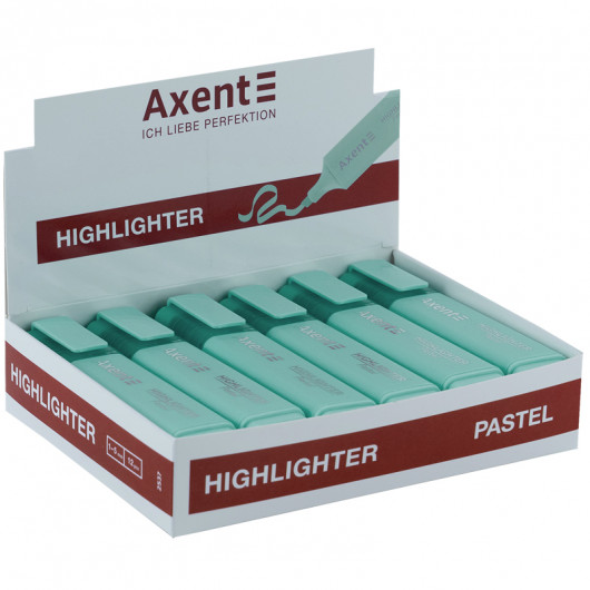 Маркер текстовый Highlighter 2537-A, 1-5 мм клиноп. пастель бирюзовый Axent - фото 3