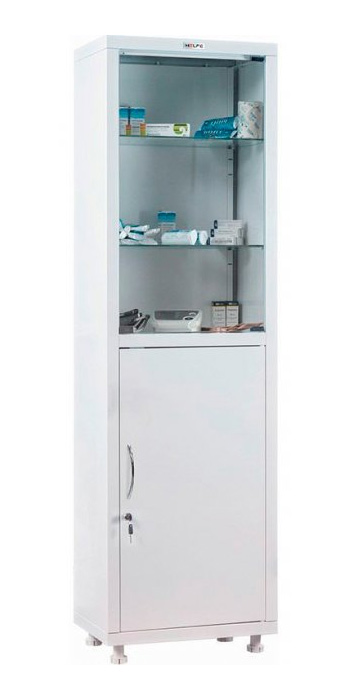 Шафа медична HILFE MD 2 двері, 4 полиці (1750/1850*600*400) метал., замок, біл. Hilfe - фото 1